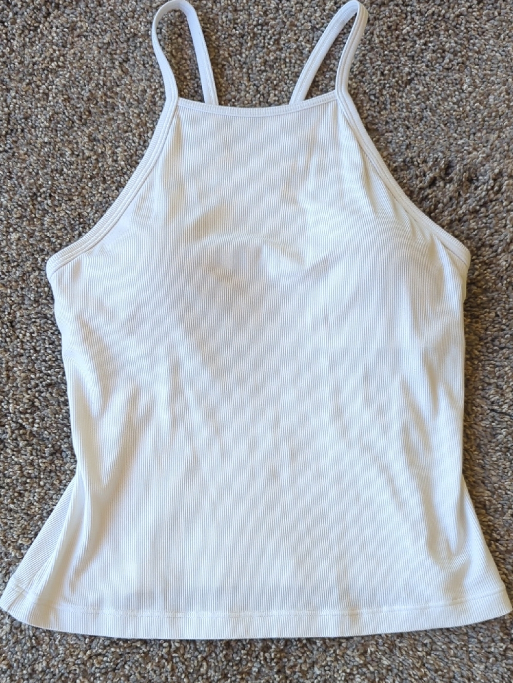 Athleta Signature Rib Bra Tank - Bright White S